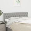 vidaXL Kopfteile Hellgrau 160x7x78/88 cm Stoff