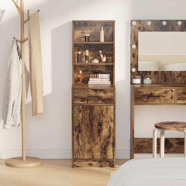 vidaXL Highboard Ger&auml;ucherte Eiche 40 x 40,5 x 135 cm Holzwerkstoff
