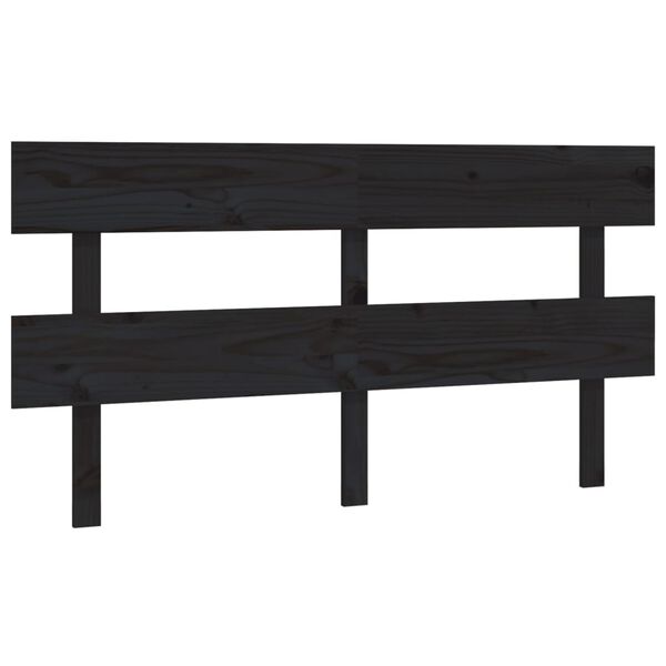 vidaXL Kopfteil Schwarz 154x3x81 cm Massivholz Kiefer