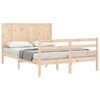vidaXL Massivholzbett mit Kopfteil 140x200 cm