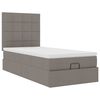 vidaXL Ottoman-Bett mit Matratze & LEDs Taupe 100x200 cm Stoff