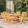 vidaXL 7-tlg. Garten-Essgruppe Massivholz Teak