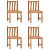 vidaXL 5-teiliges Garten-Ess-Set 80 x 80 cm Massivholz Teak