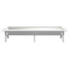 vidaXL Grill Silbern 158x42x31 cm Edelstahl