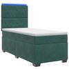 vidaXL Boxspringbett mit Matratze Dunkelgr&uuml;n 100 x 200 cm Samt