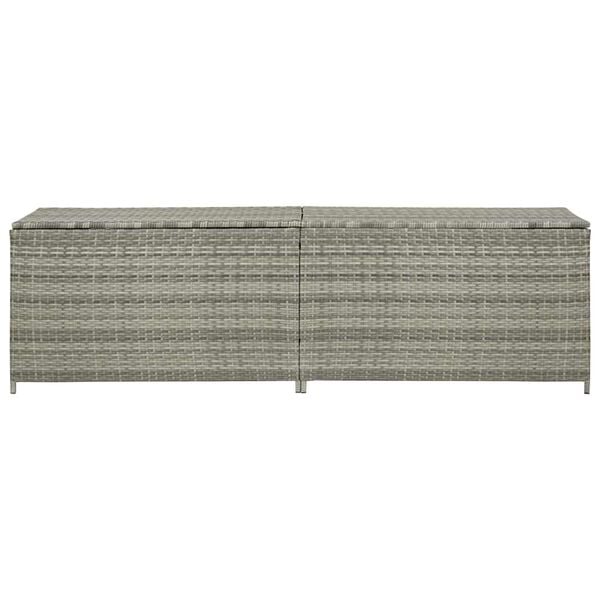 vidaXL Gartenbox Poly Rattan 200x50x60 cm Grau