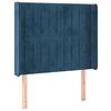vidaXL Boxspringbett mit Matratze & LED Dunkelblau 90x200 cm Samt
