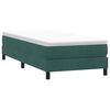 vidaXL Boxspringbett ohne Matratze Dunkelgr&uuml;n 100x220 cm Samt