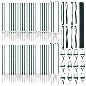 vidaXL Sechseckzaun mit Pfosten 100 x 1,5 m PVC-beschichteter Stahl