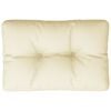 vidaXL Palettenkissen Creme 60x40x12 cm Stoff