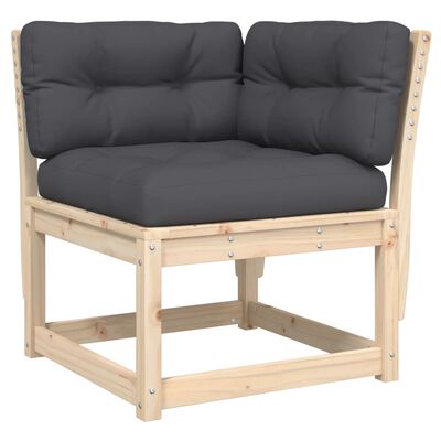 vidaXL 5-tlg. Garten-Lounge-Set mit Kissen Massivholz Kiefer