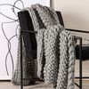 Venture Home Decke Kate 170x130 cm Polyester Hellgrau