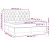 vidaXL Boxspringbett mit Matratze Schwarz 180x200 cm Samt