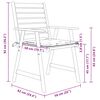 vidaXL Garten-Essst&uuml;hle mit Kissen 4 Stk. Massivholz Akazie