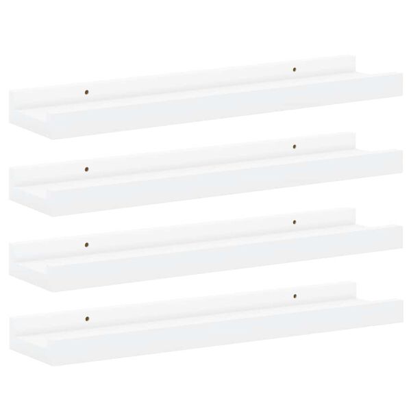 vidaXL Wandregale 4 Stk. Wei&szlig; 40x9x3 cm