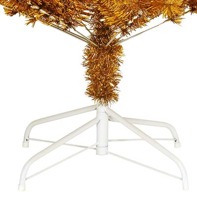 vidaXL Künstlicher Weihnachtsbaum mit Ständer Gold 180 cm PET