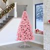 vidaXL Künstlicher vorbeleuchteter Weihnachtsbaum Rosa 240 cm PVC