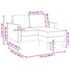 vidaXL 2-Sitzer-Sofa mit Chaiselongue L-f&ouml;rmig Schwarz 125 cm Samt