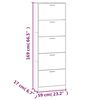 vidaXL Schuhschrank Grau Sonoma 59x17x169 cm Holzwerkstoff