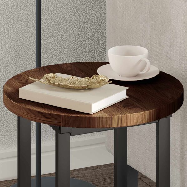 vidaXL Tischplatte Hellbraun &Oslash; 40 x 2,5 cm Massivholz Eiche