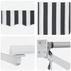 vidaXL Markise Einziehbar Anthrazit und Wei&szlig; 4,5x3 m Stoff & Aluminium