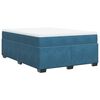 vidaXL Boxspringbett mit Matratze Dunkelblau 140x190 cm Samt