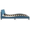 vidaXL Bettgestell "Dover" Blau 200x200 cm Samt