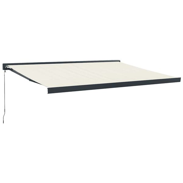 vidaXL Markise Einziehbar Creme 4,5x3 m Stoff und Aluminium