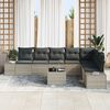 vidaXL Gartensofa-set mit Kissen 9 pcs Hellgrau Poly-Rattan