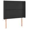 vidaXL LED Kopfteil Schwarz 83x16x118/128 cm Kunstleder