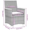 vidaXL Garten Essgruppe 5 pcs Schwarz Poly-Rattan