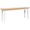vidaXL Bank 110 cm Wei&szlig; Massivholz Gummibaum