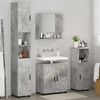 vidaXL Badezimmerm&ouml;bel-Set 4 pcs Beton Grau Holzwerkstoff & Metall