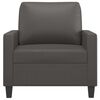 vidaXL Sessel Grau 60 cm Kunstleder