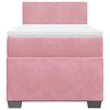 vidaXL Boxspringbett mit Matratze Rosa 90x200 cm Samt