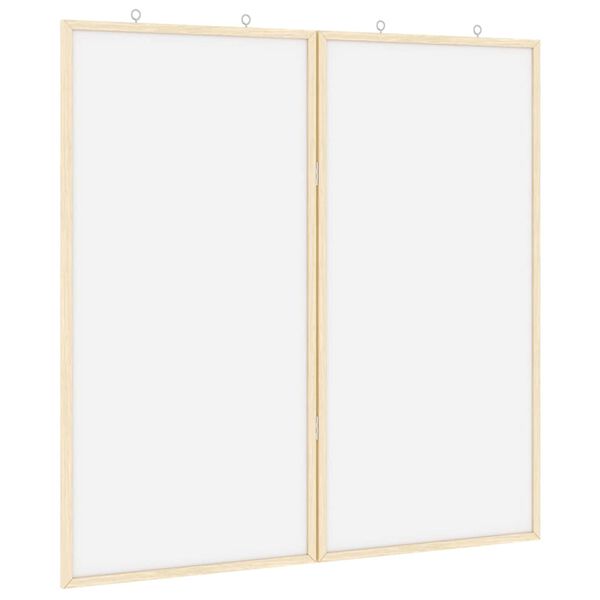 vidaXL Magnetisches Whiteboard Weiß 80 x 1.4 x 80 cm Massivholz Kiefer