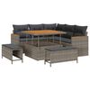 vidaXL Gartensofa-set 8 pcs Grau Poly-Rattan