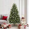 vidaXL K&uuml;nstlicher Weihnachtsbaum Gr&uuml;n 180 cm PVC und Metall