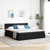 vidaXL Aufbewahrungsbett mit Matratze Schwarz 180 x 200 cm