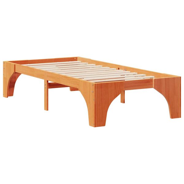 vidaXL Bettrahmen Braun 100 x 200 cm Massives Kiefernholz
