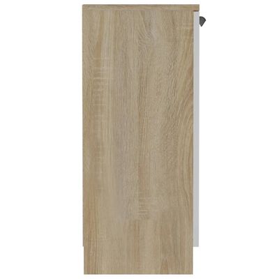 vidaXL Sideboard Weiß & Sonoma-Eiche 60x30x70 cm Holzwerkstoff