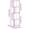 vidaXL | B&uuml;cherregal | Schwarz Eichen-Optik 36 x 30 x 143 cm Holzwerkstoff