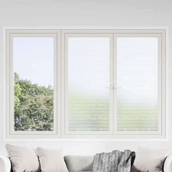 vidaXL Fensterfolien Matt Streifen-Design PVC
