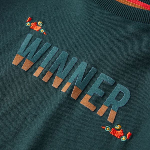 Kinder-Langarmshirt Dunkelgr&uuml;n 140