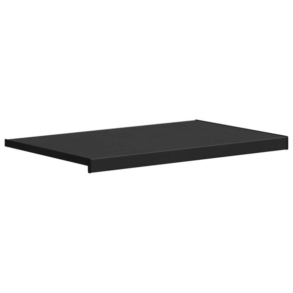 vidaXL Fensterbank Schwarz mit Holzmaserung 80 x 50 x 4,5 cm PVC