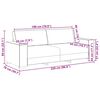 vidaXL Sofa 180cm Creme Stoff
