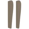 vidaXL Kopfteil mit Ohren Taupe 203x23x118/128 cm Stoff