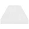 vidaXL Schweberegale 2 Stk. Hochglanz-Wei&szlig; 90x23,5x3,8 cm MDF