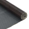 vidaXL Teppich Rechteckig Dunkelbraun 100x300 cm Bambus