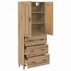 vidaXL Highboard mit Schubladen 2 pcs Artisan-Eiche Holzwerkstoff